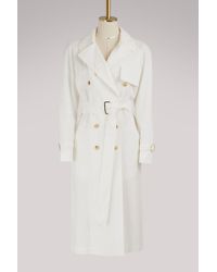 Max Mara Azeglio Linen Trench Coat - White