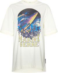 Marine Serre - Bedrucktes T-Shirt aus Bio-Baumwolle - Lyst