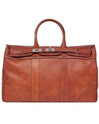 Herren Taschen Reisetaschen und Koffer Brunello Cucinelli Leder Koffer mit Logo-Prägung in Braun für Herren 