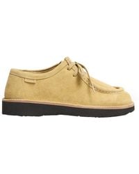 Loewe - Chaussures Faro À Lacets En Cuir De Veau Velours - Lyst