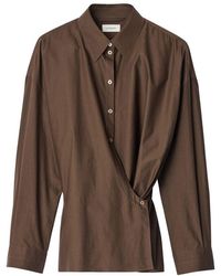 Lemaire - Twisted-Front Shirt - Lyst