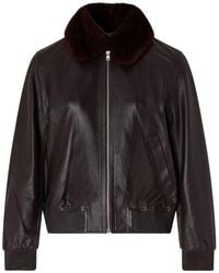 Yves Salomon - Lambskin Bomber Jacket With A Removable Mink Fur Collar - Lyst