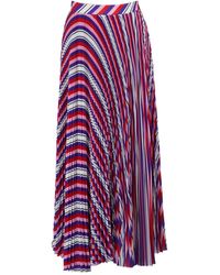 MSGM Jupe longue plissée - Violet