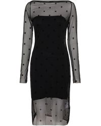 Givenchy - Langes Kleid aus 4G-Spitze mit Strass - Lyst