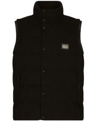 Dolce & Gabbana - Jersey Vest With Branded Tag - Lyst