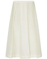 TOTEME - Twinflower Wool Silk Skirt - Lyst