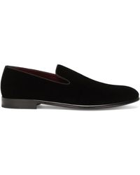 Dolce & Gabbana - Velvet Flats Slipper Loafer Schuhe - Lyst