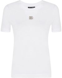Dolce & Gabbana - DG Crystal Logo T-shirt pour - Lyst