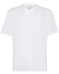 Brunello Cucinelli - V-neck T-shirt - Lyst