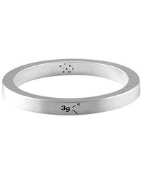 Le Gramme Ribbon Ring La 3g Silver 925 Slick Brushed - Metallic