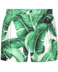 Dolce & Gabbana - Swim Shorts With Banana Tree Print - Lyst