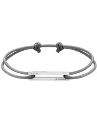 Le Gramme Cord Bracelet 1,7g Silver 925 Polished And Brushed - Metallic