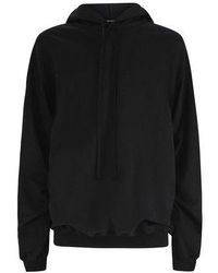 Ann Demeulemeester Olivia High Comfort Hoody Brushed Sweatshirt - Black