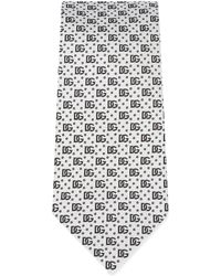 Dolce & Gabbana - Cravate en soie à logo en jacquard - Lyst