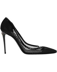 Dolce & Gabbana - Mesh And Patent Leather Pumps - Lyst