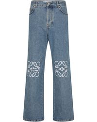 Loewe - Jeans baggy Anagram en denim - Lyst