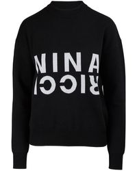 Nina Ricci Double Sided Wool Jumper - Black