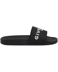 Givenchy - Flat Slide Sandals - Lyst