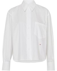 Victoria Beckham - Cropped Long Sleeve Shirt - Lyst