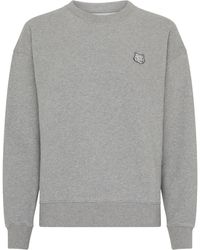 Maison Kitsuné - Komfort-Sweatshirt mit Bold Fox Head-Aufnäher - Lyst