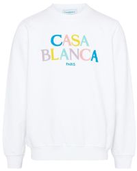 Casablancabrand - Logo Embroidered Sweatshirt - Lyst