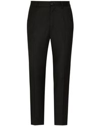 Dolce & Gabbana - Stretch Wool Pants With Side Bands - Lyst