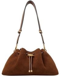Jimmy Choo - Medium Cinch Suede Shoulder Bag - Lyst