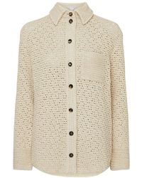 Bottega Veneta - Cotton Crochet Shirt - Lyst