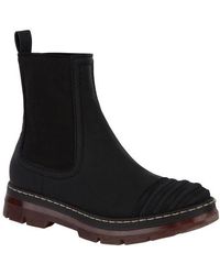 Alberta Ferretti Leather Combat Boots - Black
