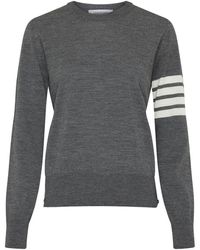 Thom Browne - 4-Bar Round-Neck Sweater - Lyst