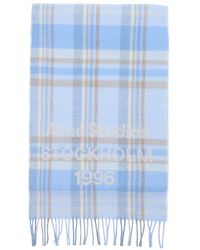 Acne Studios - Schal Mit Karo-Logo - Lyst