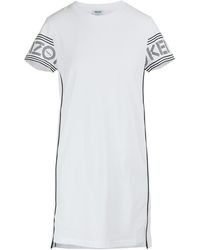 Kenzo Dress Flower Logo White & Orange