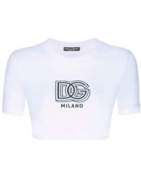 Dolce & Gabbana - Cropped Jersey T-shirt - Lyst