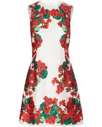 Dolce & Gabbana Kurzes Seidenkleid - Rot