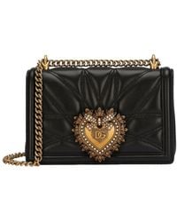 Dolce & Gabbana - Medium Devotion Bag In Quilted Nappa Leather - Lyst