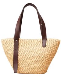 LIE STUDIO - Kleine Raffia-Tasche Bianca - Lyst