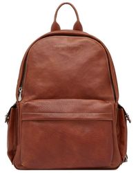 Brunello Cucinelli - Logo-Stamp Leather Backpack - Lyst