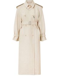 Max Mara - Long Belted Trench Coat - Lyst