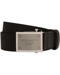 Dolce & Gabbana - Tape Belt With Branded Tag - Lyst