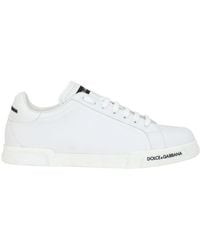 Dolce & Gabbana - Calfskin Portofino Sneakers - Lyst