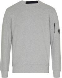 C.P. Company - Diagonal Raised Fleece Lens Crew Neck Sweatshirt - Lyst