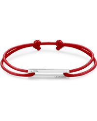 Le Gramme - Bracelet cordon rouge le 1,7g argent 925 - Lyst
