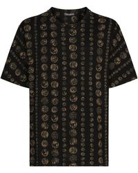 Dolce & Gabbana - T-shirt en coton à imprimé pièce - Lyst