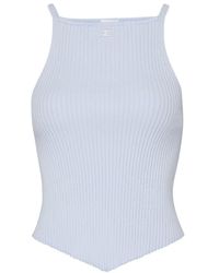 Courreges - Rib Knit Pointy Tank Top - Lyst