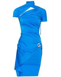 Coperni - Asymetric Draped Jersey Dress - Lyst