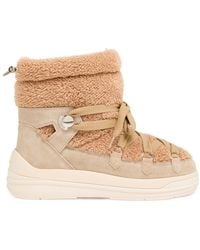 Moncler - Bottines Apres-Ski Insolux En Daim Et Shearling Synthetique - Lyst