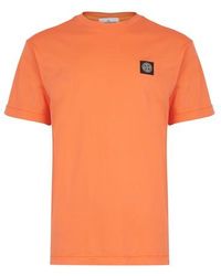 Stone Island Kurzarm-T-Shirt - Orange