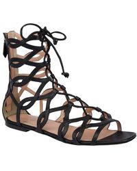 Alberta Ferretti Cage Ankle Gladiator Sandals - Black