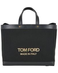 Tom Ford T Screw Small Shopping Bag - Black