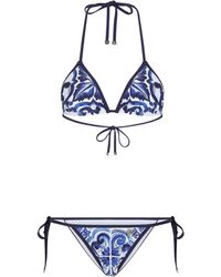 Dolce & Gabbana - Bikini mit Print - Lyst